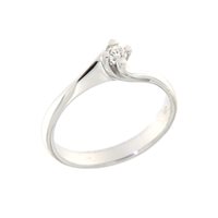 Anello Gazzola Donna Solitario in Oro bianco Diamante 0.09 Ct S-DORSV009 - S-DORSV009